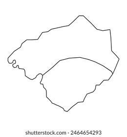 Poya commune map, administrative division of New Caledonia. Vector illustration.