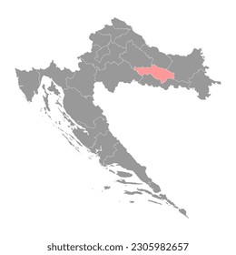 Pozega Slavonia сounty map, subdivisions of Croatia. Vector illustration.