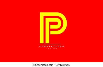 PP abstract initials monogram letter text symbol alphabet logo design