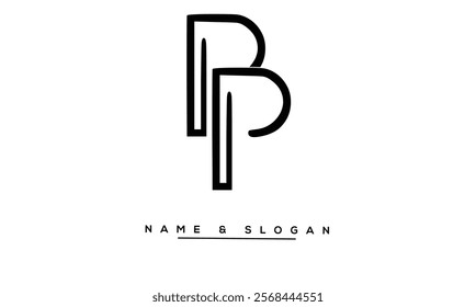 PP Abstract Letters Logo Monogram
