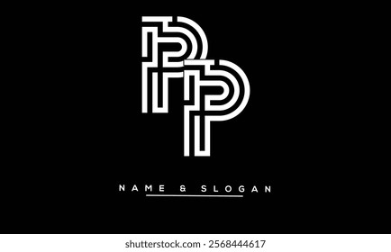 PP Abstract Letters Logo Monogram