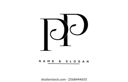PP Abstract Letters Logo Monogram