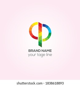 Diseño del logotipo del vector de negocio de PP, diseño del logotipo de CP Creative, logotipo de cooperación, diseño de identidad