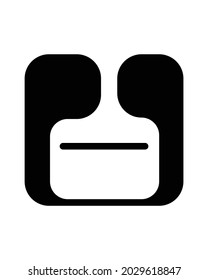 PP earphone logo unique design vector. 