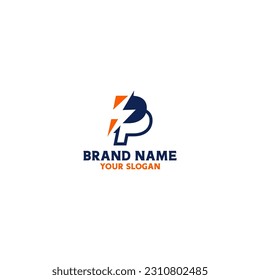 PP Electric Logo Design Vector