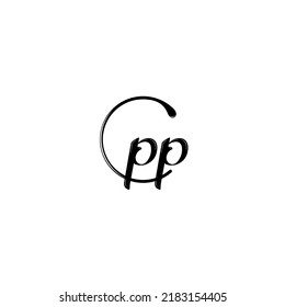 PP fashion initial logo concept in high quality professional design that will print well across any print media