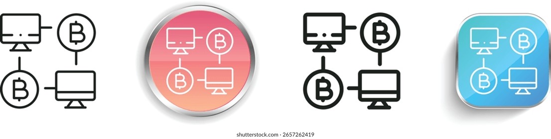 ícone pp. Design fino, linear, regular e estilo botão isolado no fundo branco