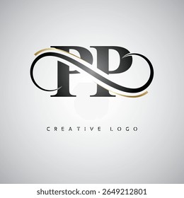 PP Infinity Monogram Logo – Elegant Modern Letter mark Design with Luxury Loop and Stylish Branding Symbol
