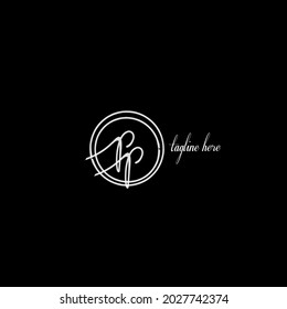 pp initial handwriting logo name template vector