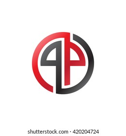 PP initial letters looping linked circle logo red black