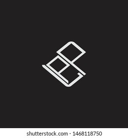 PP Initial Logo letters with rotate squere template