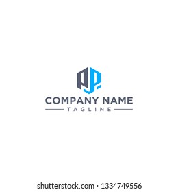 PP letter icon hexagon shape