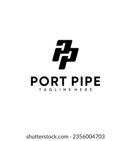 Logo del vector de ilustración de letra PP. elegante, limpio y moderno. representa la innovación, la visión y los objetivos definidos