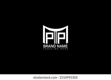 PP letter logo design on black background. PP creative initials letter logo concept. PP unique design