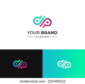 PP letter logo design template elements. P Modern abstract digital alphabet letter logo. Vector illustration.
