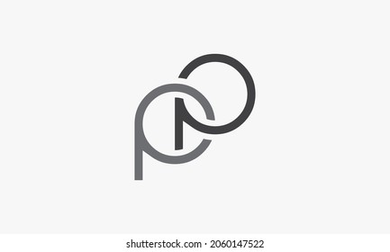 PP letter logo isolated on white background.