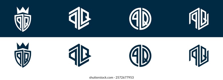 PP letter logo set design