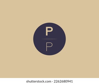 PP letter modern elegant logo design vector images