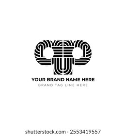 PP letter stylish and modern logo design. Featuring the letter 'PP' with clean, sharp lines and geometric precision.
