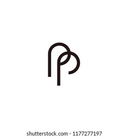 pp letter vector logo