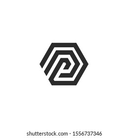 PP letter vector logo abstract