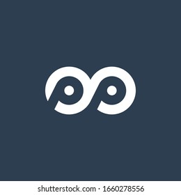 PP letters infinity symbol logo