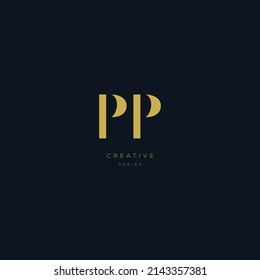 PP letters Initial icons monogram vector inspiration logo design