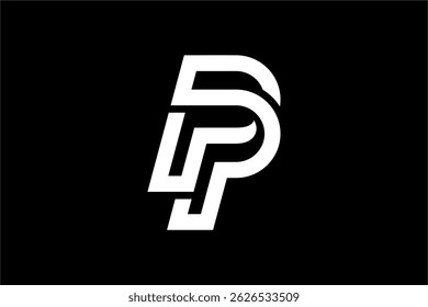 PP logo design, letter, monogram, icon, symbol, initials. PP letter in modern double line geometric based monogram logo design style. Very match for technology company, financial planner, startup etc.