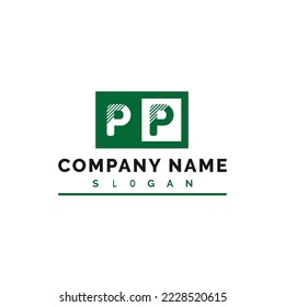 PP Logo Design. PP Letter Logo Vector Illustration - Vector