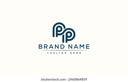 PP logo Design Template Vector Graphic Branding Element.
