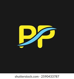 PP logo design. Trendy awesome artistic PP initial based Alphabet icon logo.