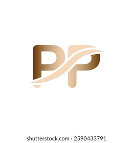 PP logo design. Trendy awesome artistic PP initial based Alphabet icon logo.