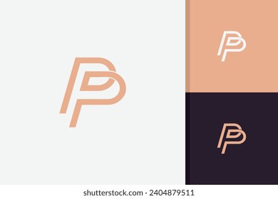 pp logo double p icon design vector template