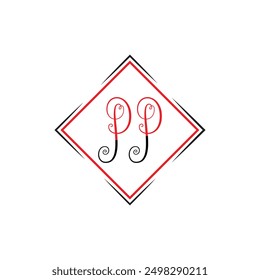 Logo de PP. Diseño P. Carta blanca de los PP. PP, P P diseño del logotipo de la letra. Letra inicial PP enlazó el logotipo del monograma de la mayúscula del círculo. diseño del Vector del logotipo de la letra.