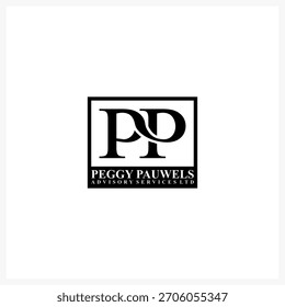 PP Monogram Logo Design in Classic Style Professional Business Branding Template