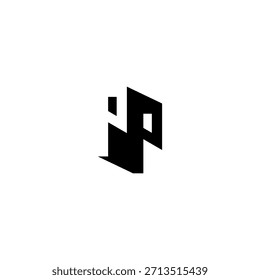 PP Negative Space Monogram Logo – Modern Minimal Lettermark Design