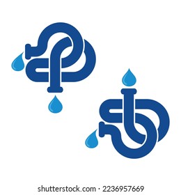 pp sb bs plumbing logo icon template