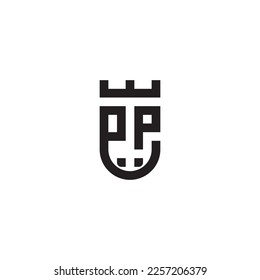 PP Schild Konzept Retro-Logo in hochwertigem professionellem Design, das gut auf allen Printmedien drucken kann