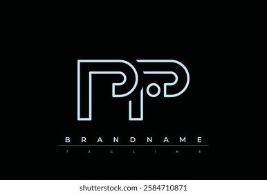 PP Technology Letter Logo Template. This tech letter logo is a graphic mark that uses letters to represent a technology company.