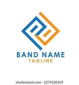 pp typography logo design alphabet