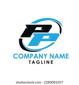 alfabeto de diseño de logotipo de tipografía de pp 