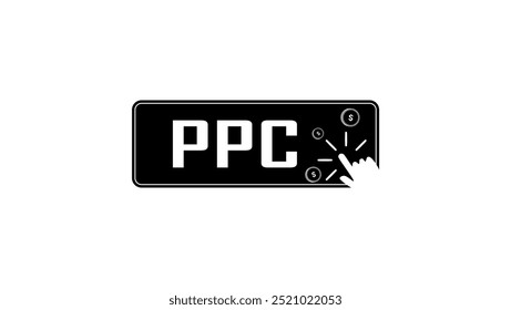 PPC Advertisement, black isolated silhouette