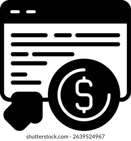 PPC Advertising Semi Solid Icon Design