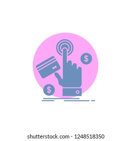 ppc, Click, pay, payment, web Glyph Icon.