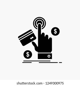ppc, Click, pay, payment, web Glyph Icon. Vector isolated illustration