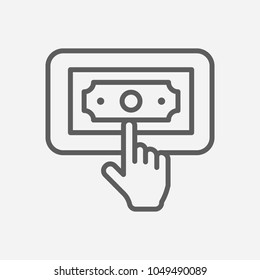 PPC icon line symbol. Isolated vector illustration of  icon sign concept for your web site mobile app logo UI design.