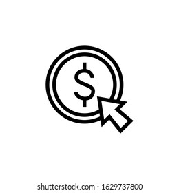 PPC icon in linear, lineout icon style isolated on white background