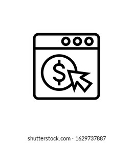 PPC icon in linear, lineout icon style isolated on white background