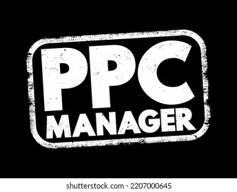 Ppc Manager Text Stamp, Business Concept Background