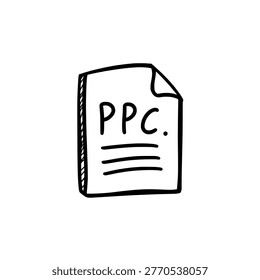 PPC pay per click icon logo design. Mouse click cursor sign and symbol. PPC icon. Digital marketing and web advertising.